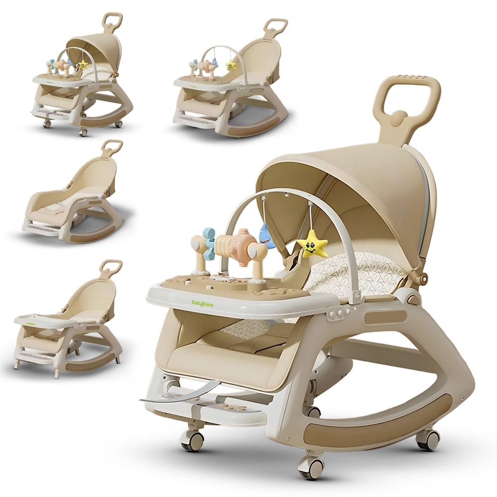 Baybee - 5-In-1 Baby Rocking Chair - Beige