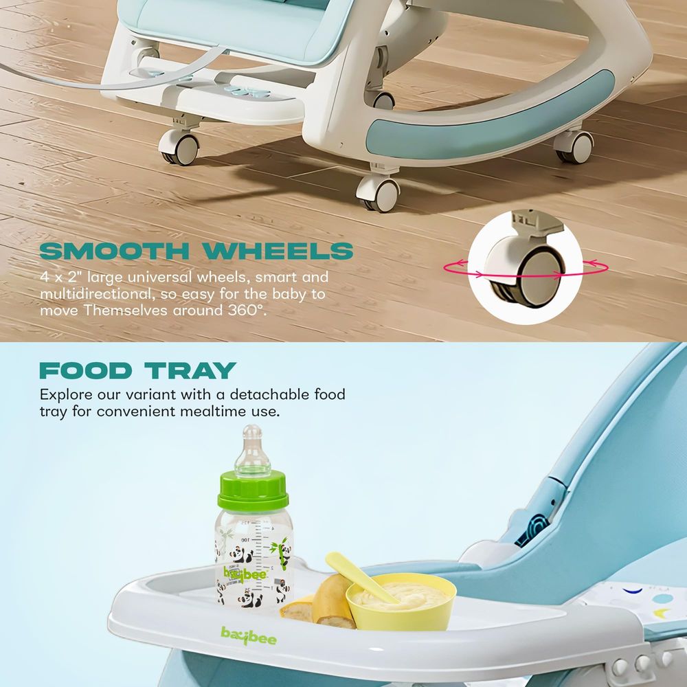 Baybee - 5-In-1 Baby Rocking Chair - Blue