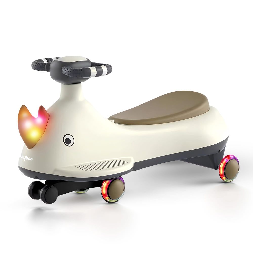 بايبي - سيارة ديناصور متأرجحة بعجلات مضيئة للأطفال - متعددة الألوان