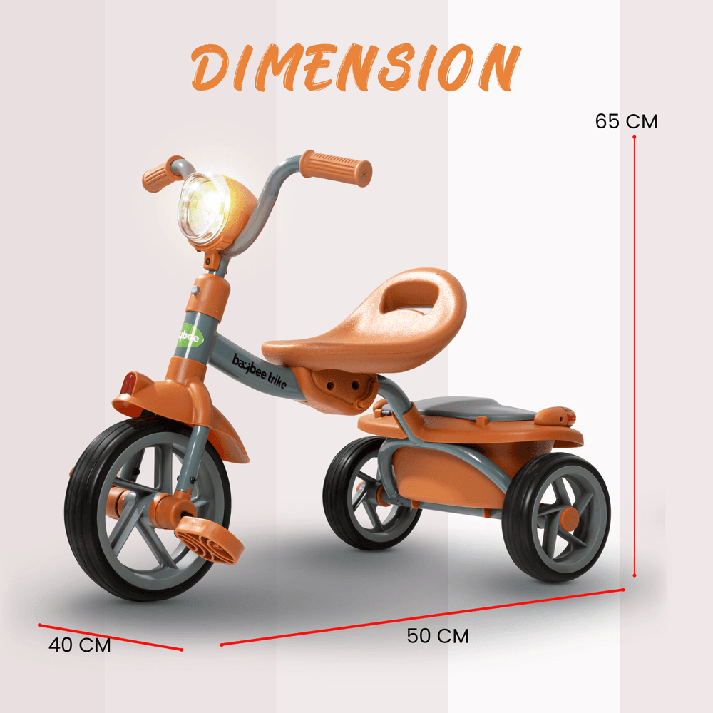Baybee - Flyer Tricycle For Kids - Orange