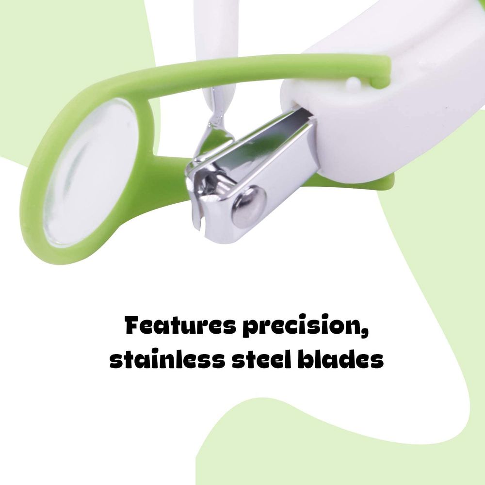 بايبي - مقص أظافر للأطفال مزود بعدسة مكبرة