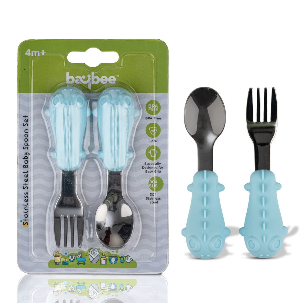 Baybee Stainless Steel Baby Spoon Set