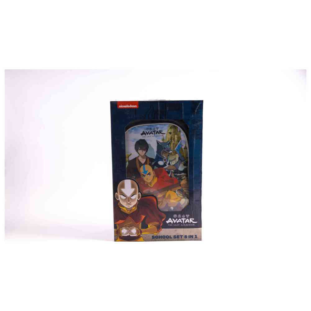 AVATAR - 18-Inch Trolley Bag Set with Lunch Bag, Pencil Case, Water Bottle & Lunch Box - Dark Grey