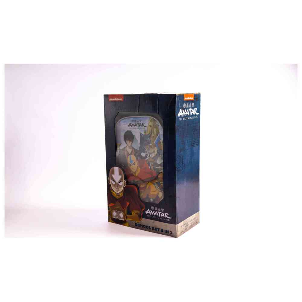 AVATAR - 18-Inch Trolley Bag Set with Lunch Bag, Pencil Case, Water Bottle & Lunch Box - Dark Grey