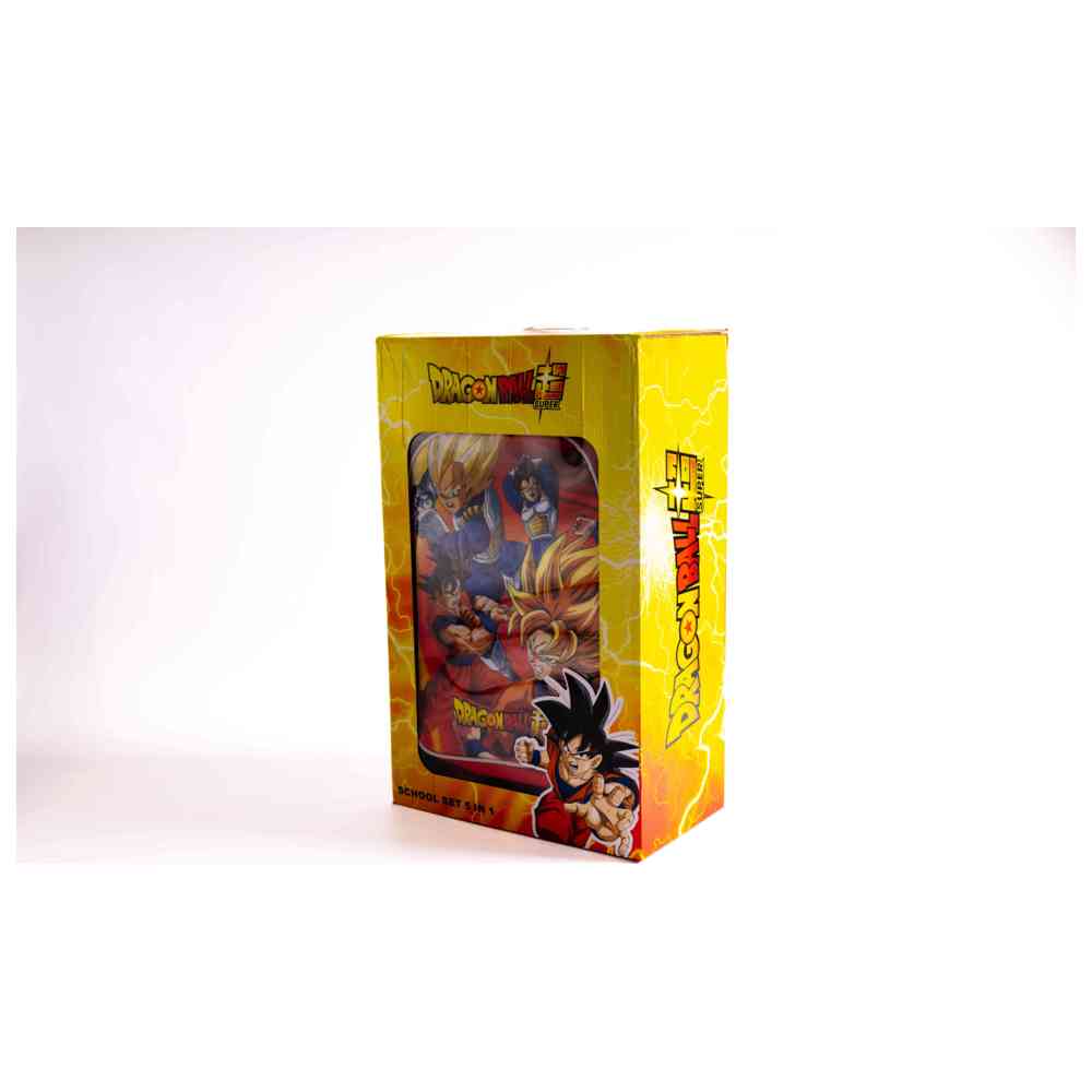 دراغون بول - مجموعة مدرسية من 5 قطع مع شنطة بعجلات مقاس 18 إنش