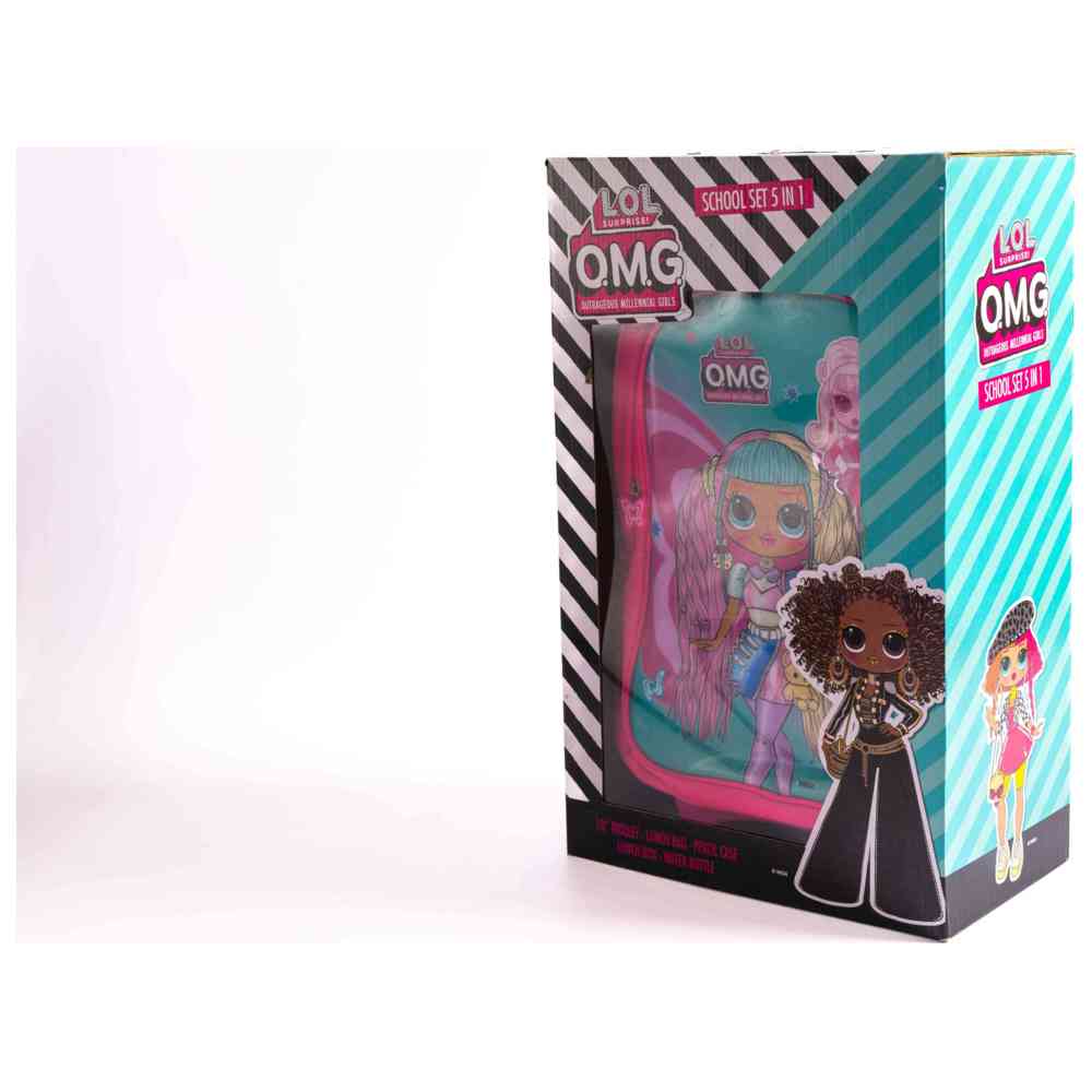 My Little Pony 5-in-1 School Set - 18-Inch Trolley Bag, Lunch Bag, Pencil Case, Water Bottle & Lunch Box - Pink