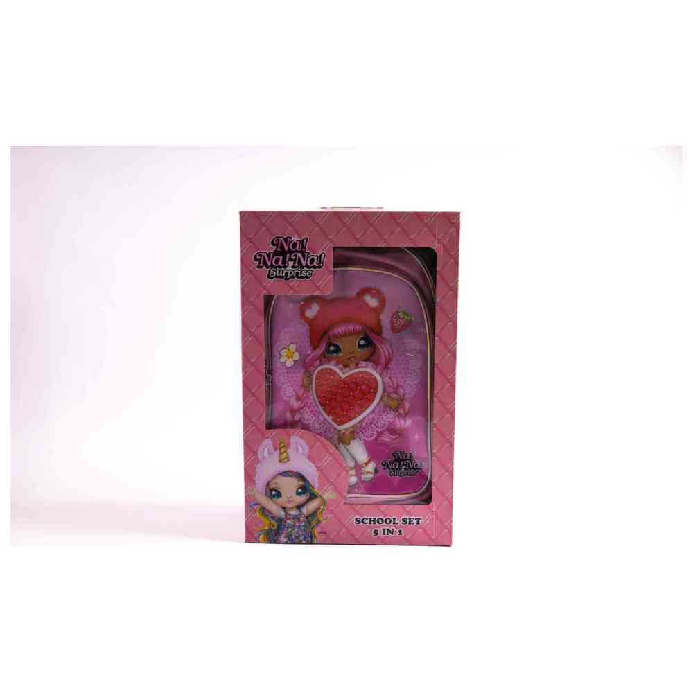 NANA - 18-Inch Trolley Bag Set with Lunch Bag, Pencil Case, Water Bottle & Lunch Box - Multicolor