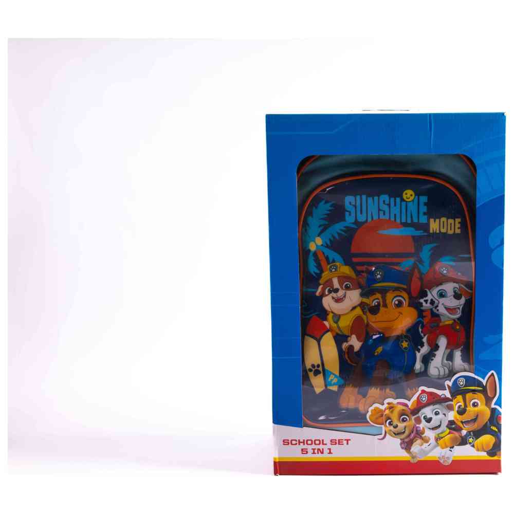 Cocomelon - 5-in-1 School Set - 16-Inch Trolley Bag with Lunch Bag, Pencil Case, Water Bottle & Lunch Box-Blue