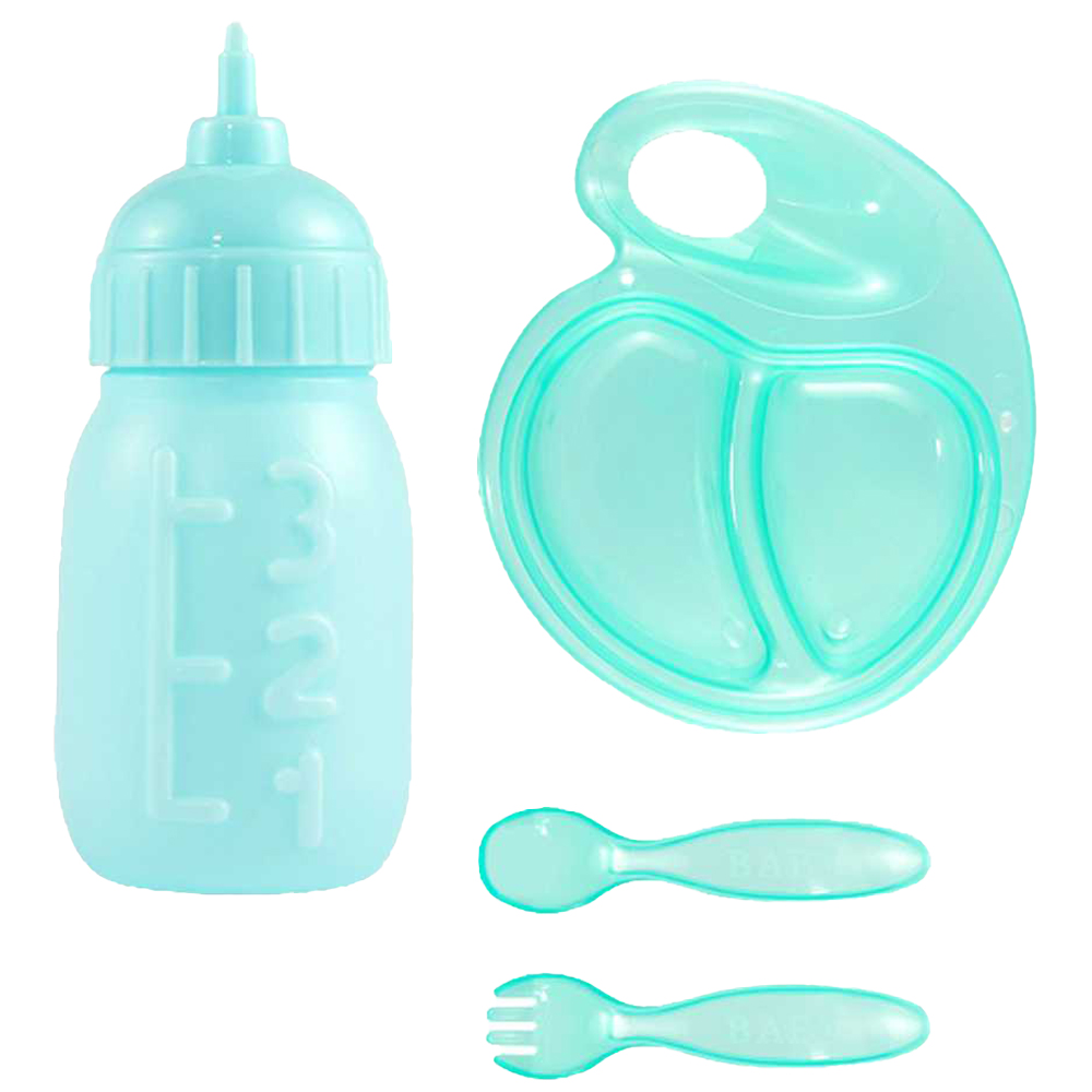 Kikibebe - 18-Inch Fat Boy Doll with Stroller, Bottle & Dinner Plate - Boys - Multicolor