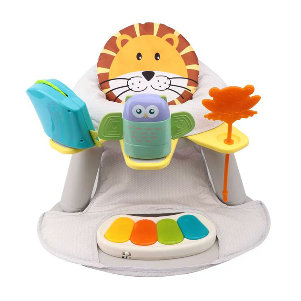 كيكيبي - كرسي طعام للأطفال ٢ في ١ مع بيانو - متعدد الألوان