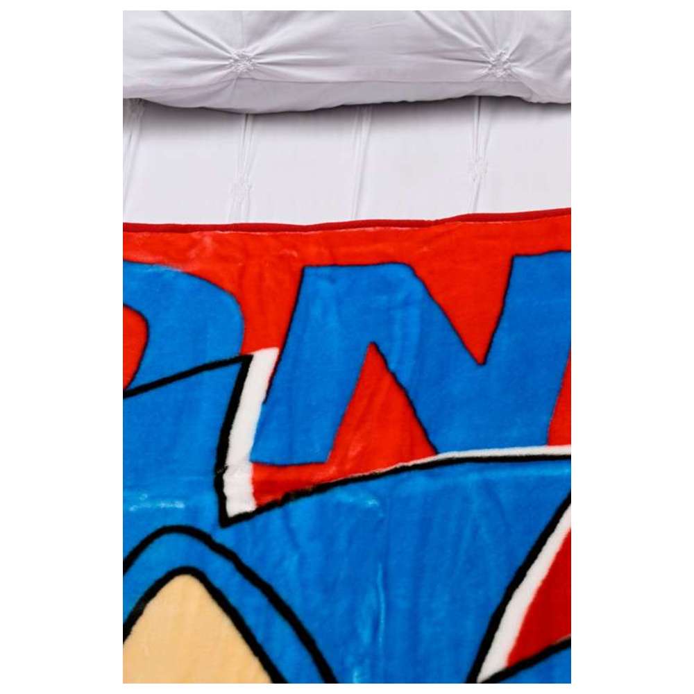 سونيك - بطانية راشيل - فائقة النعومة وخفيفة الوزن ومتينة - غطاء للجنسين - 100% بوليستر - أحمر