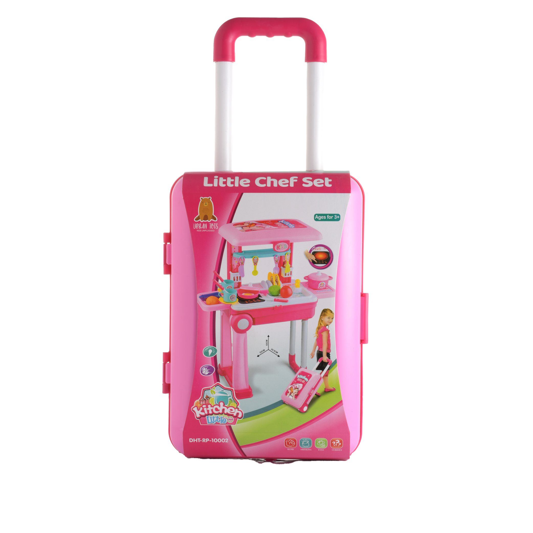 مجموعة مطبخ ترولي من أوربان توتس - لعبة مطبخ واقعية مع ملحقات ممتعة - متعددة الألوان