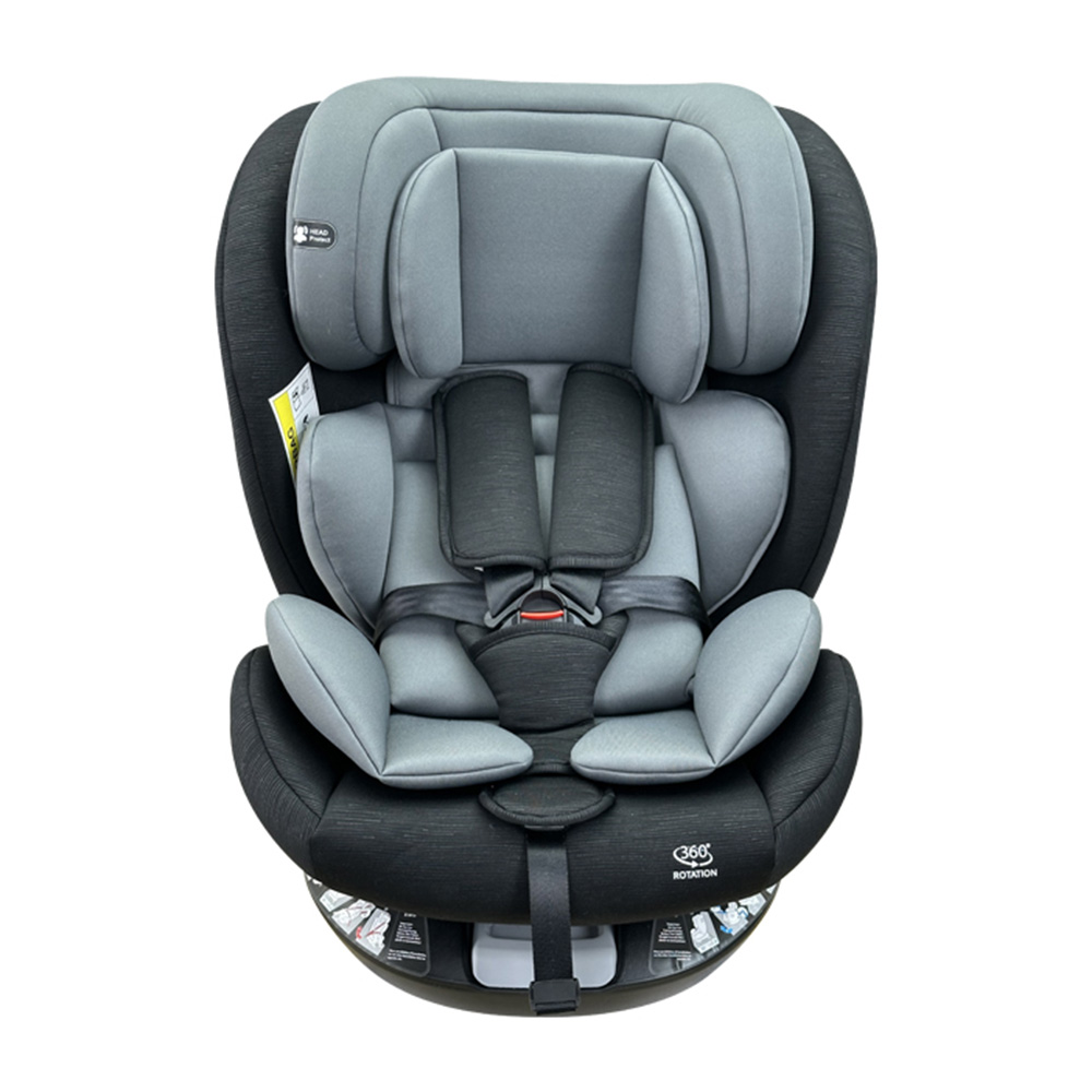 كيكيبي - مقعد سيارة للأطفال - مناسب للأعمار من 0 إلى 12 عامًا - أسود ورمادي