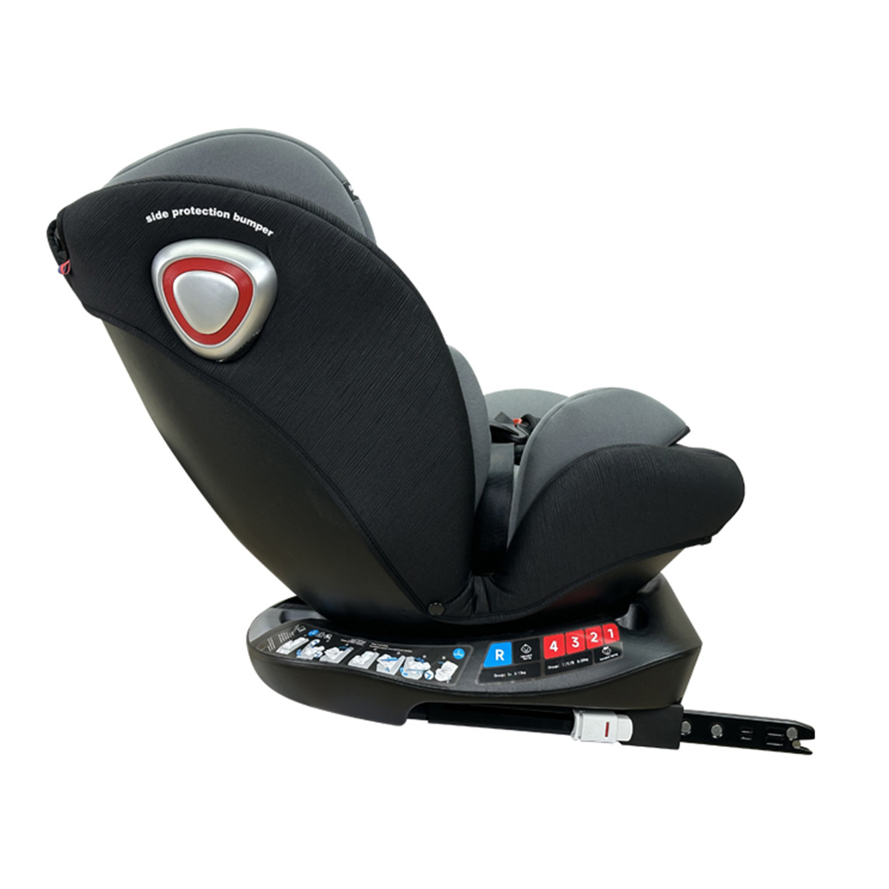 كيكيبي - مقعد سيارة للأطفال - مناسب للأعمار من 0 إلى 12 عامًا - أسود ورمادي