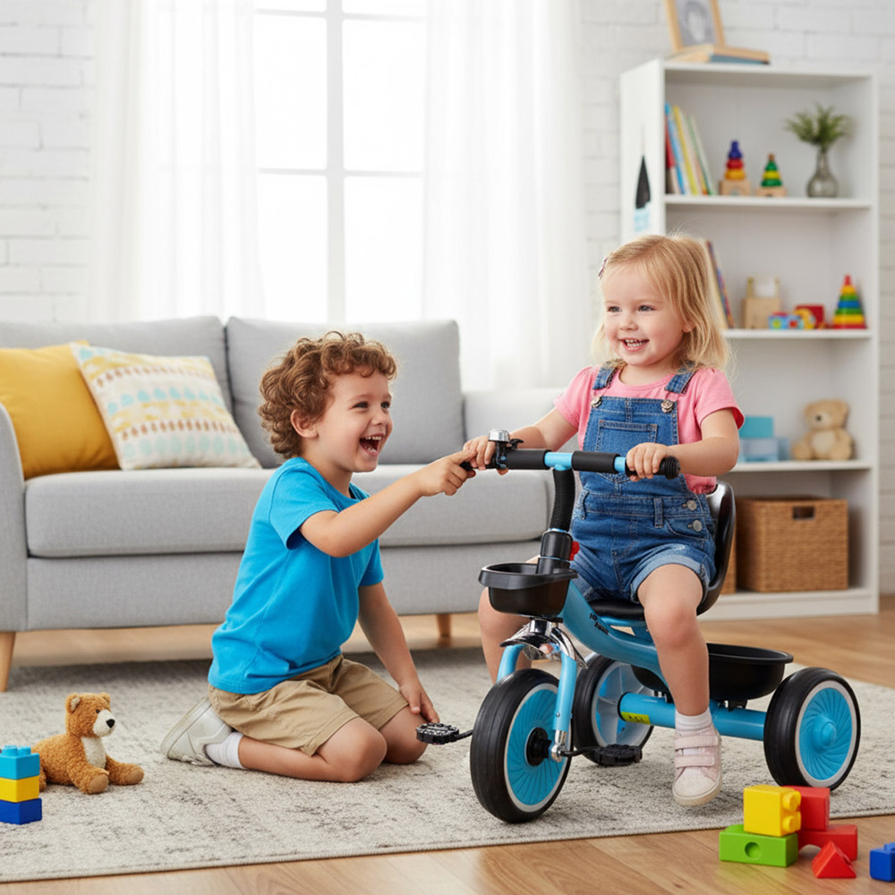 دراجة ثلاثية العجلات للأطفال من إم جي - مزودة بسلة أمامية وخلفية