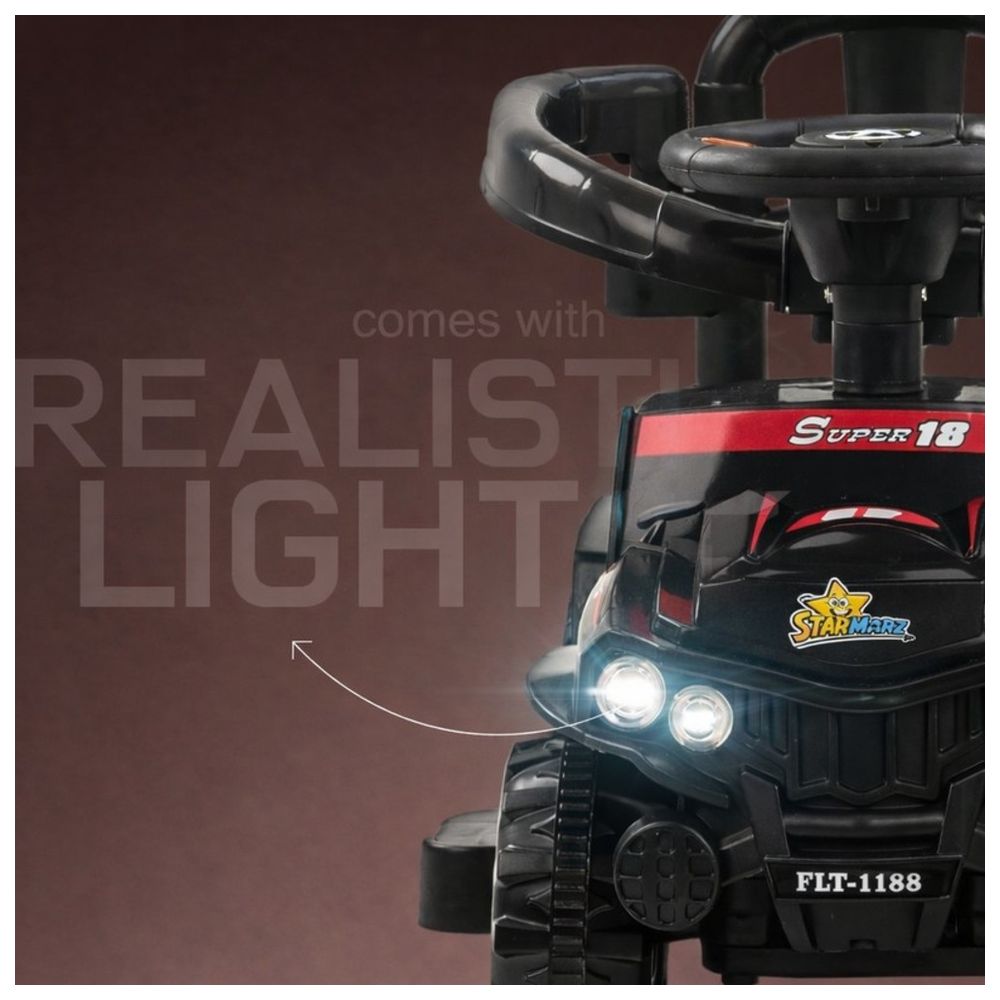 Starmarz - Super 18 Foot-To-Floor Off-Road Ride-On Jeep - Black