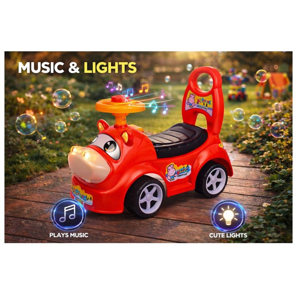 ستارمارز - سيارة ركوب على شكل حيوان تعمل بالقدم - أحمر