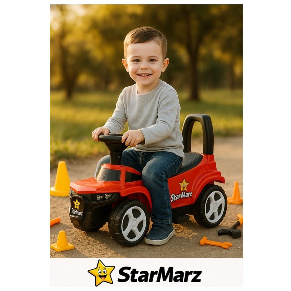 Starmarz - Foot-To-Floor Construction Ride-On Car - Red