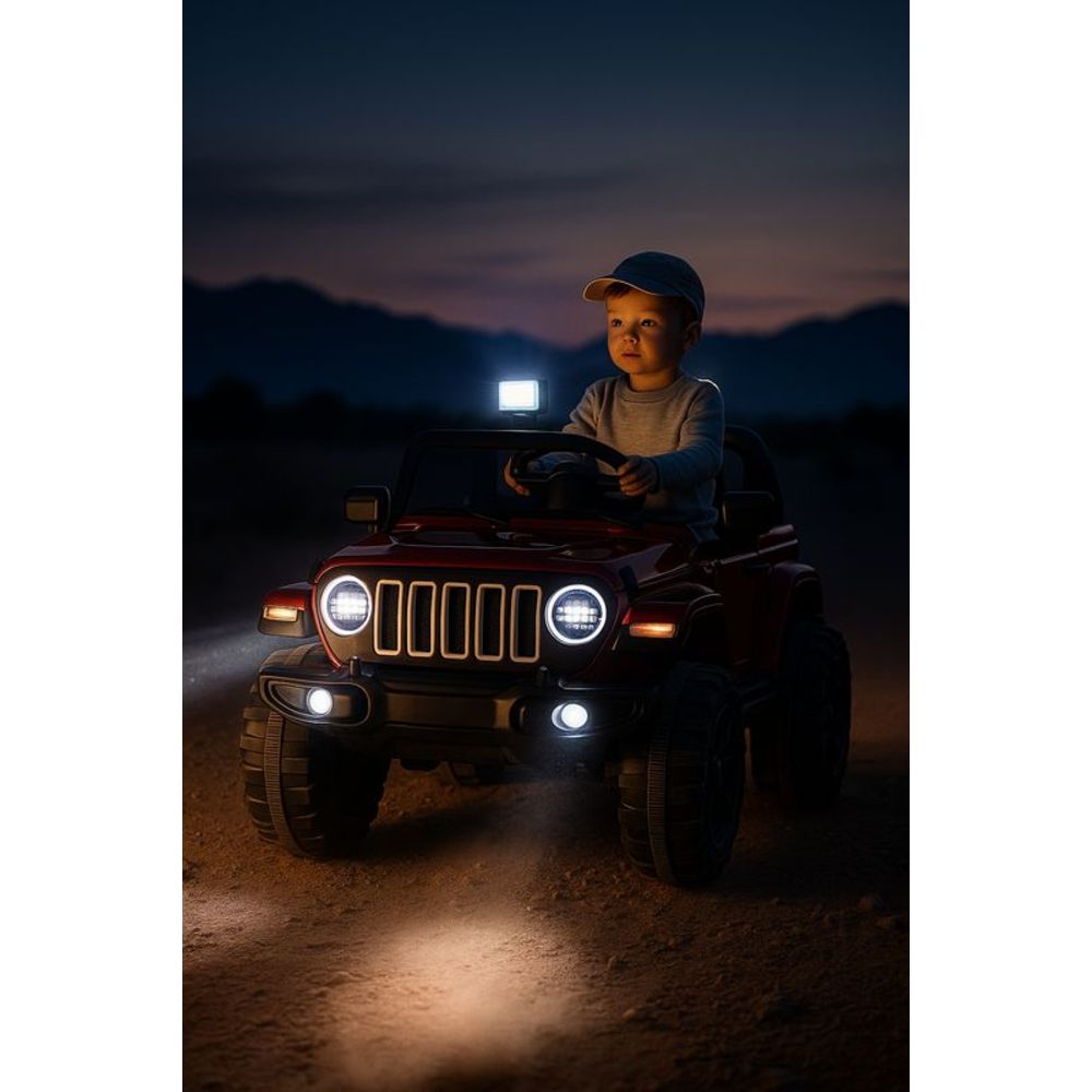 سيارة جيب رياضية للأطفال تعمل بالبطارية من أوربان توتس - لون أحمر - 12 فولت