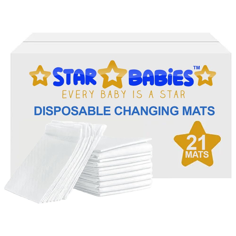 Star Babies - Disposable Changing Mats - L - 45x60 cm - White