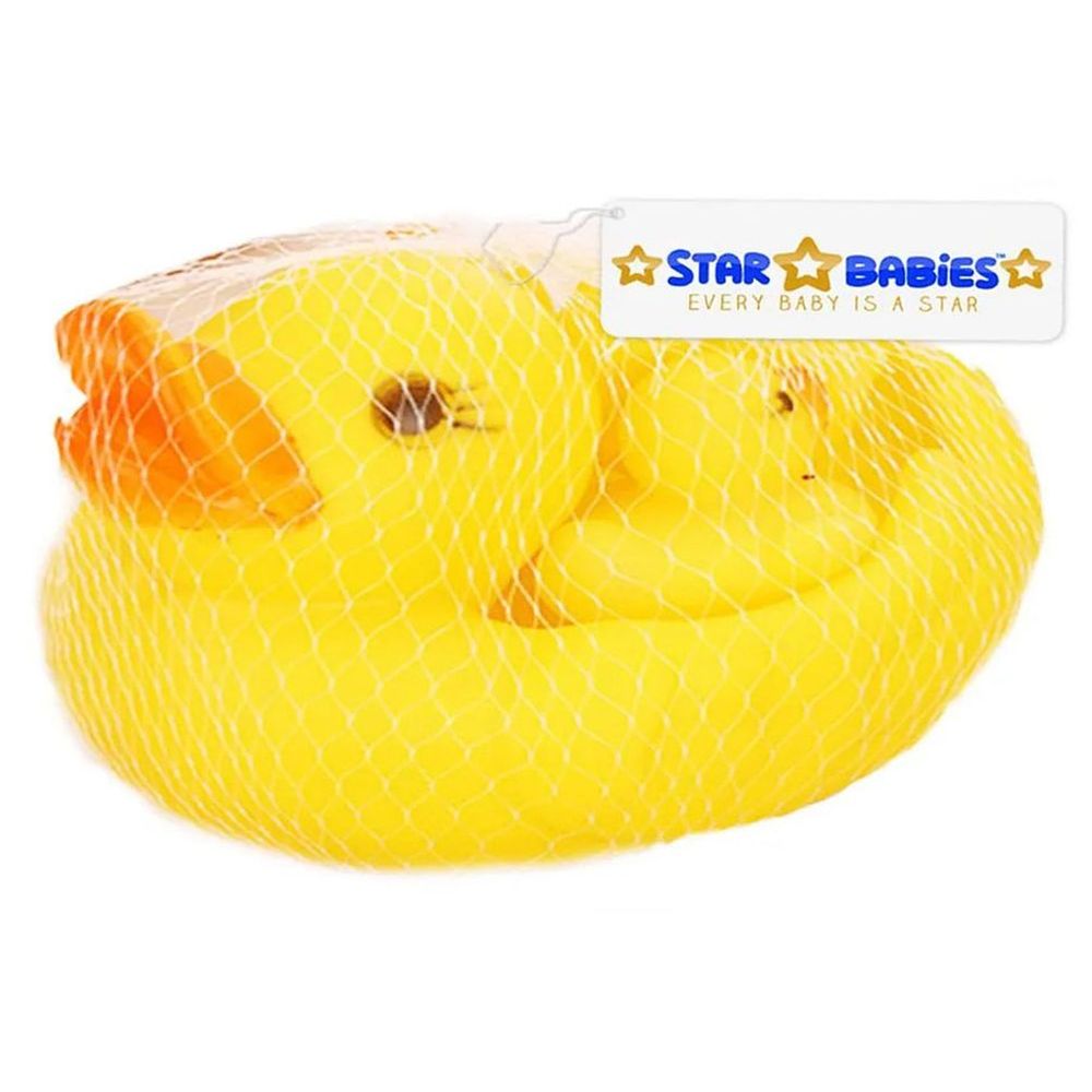 ستار بيبيز - مرايل للاستخدام مرة واحدة بنقشة الفيل، 20 قطعة مع بطة مطاطية