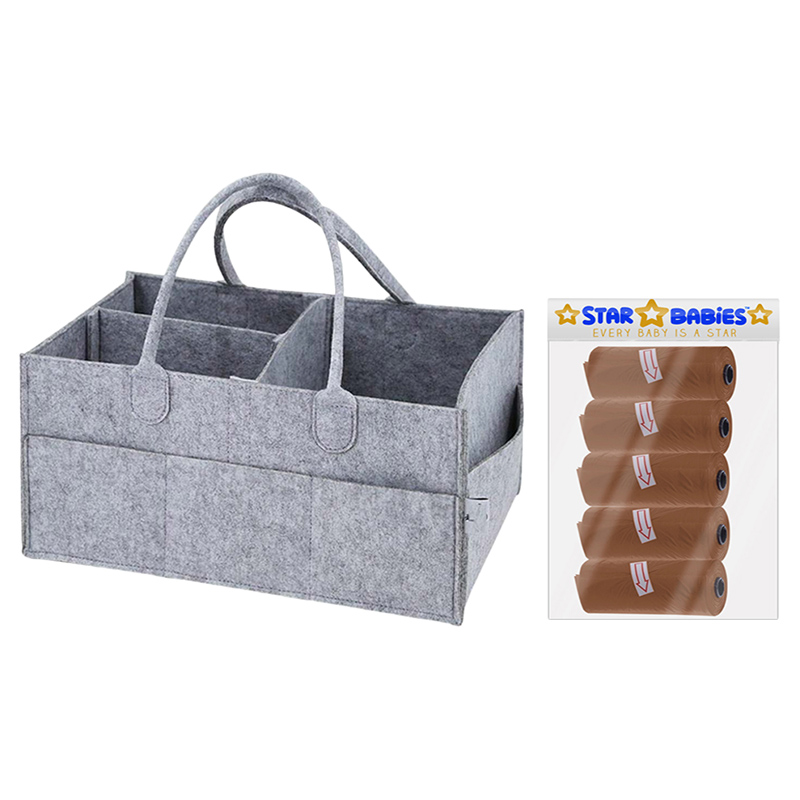 ستار بيبيز - حقيبة حفاضات مع حقيبة حفاضات معطرة - 5 قطع - قد يختلف اللون