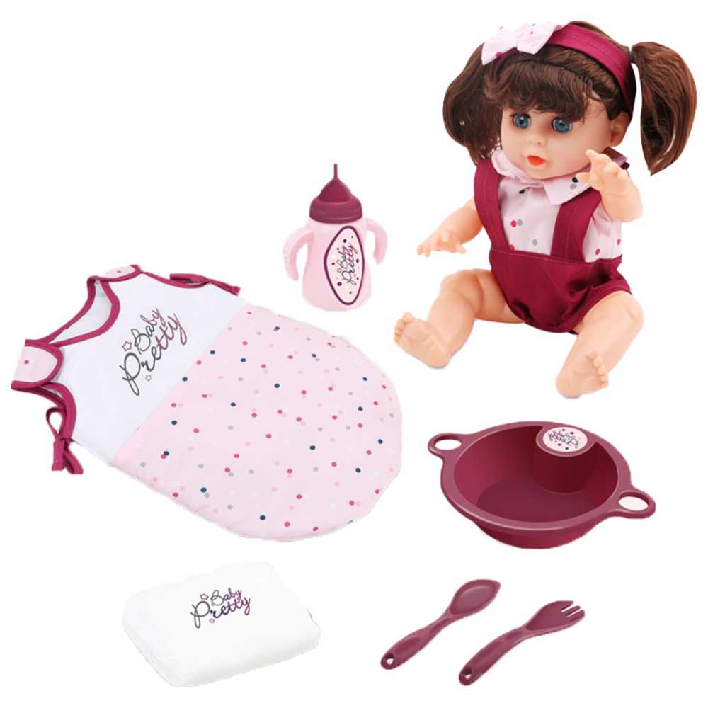 Kikibebe - 12-Inch Girl Interactive Potty Training Doll - Multicolor