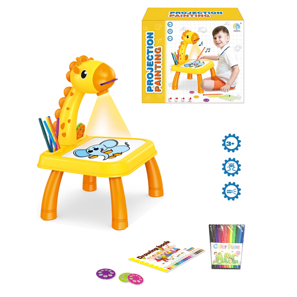 كيكيبي - آلة رسم إسقاطية مع موسيقى - أصفر