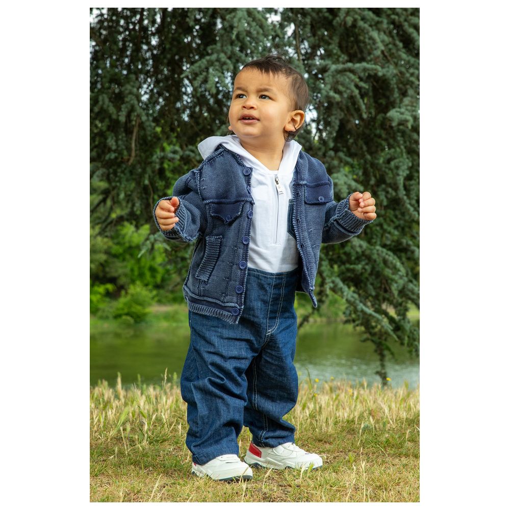 Ein Ghein Baby Boy's Retro Knit Jacket - Navy