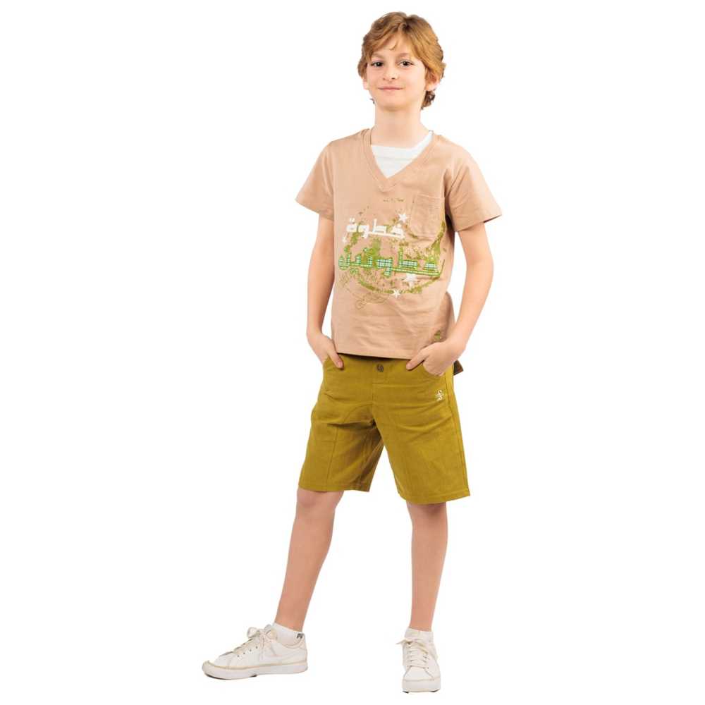 Ein Ghein - Big Boy Printed T-Shirt - Sand Beige