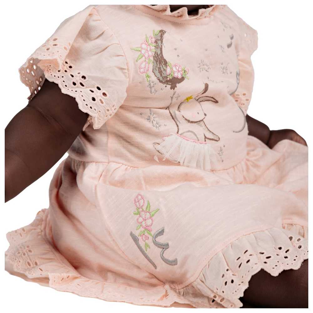 Ein Ghein - 2pc-Set - Baby Girl Dress With Bloomer - Pink