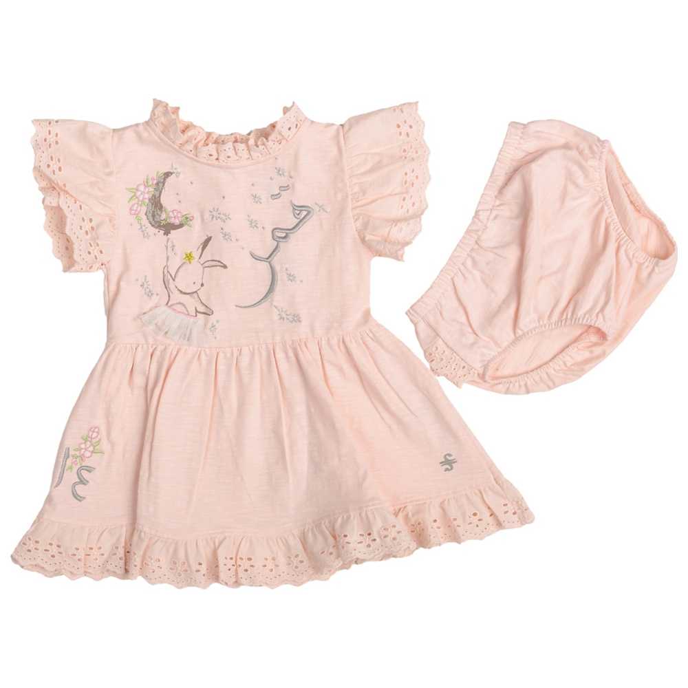 Ein Ghein - 2pc-Set - Baby Girl Dress With Bloomer - Pink