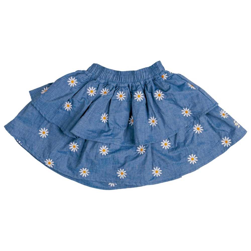 Ein Ghein - Big Girl Floral Skorts - Blue
