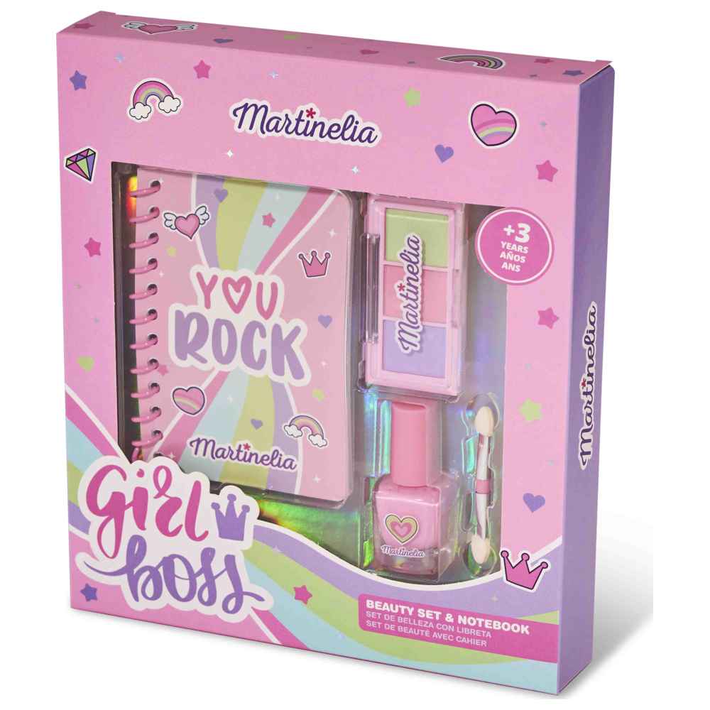 مارتينيليا - مجموعة مكياج ودفتر ملاحظات سوبر جيرل
