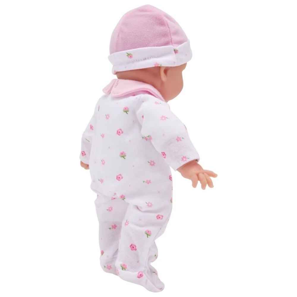 جي سي تويز - دمية لا بيبي مع إكسسوارات - زهري/أبيض - 11 إنش