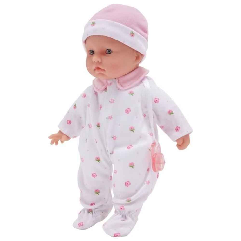 جي سي تويز - دمية لا بيبي مع إكسسوارات - زهري/أبيض - 11 إنش