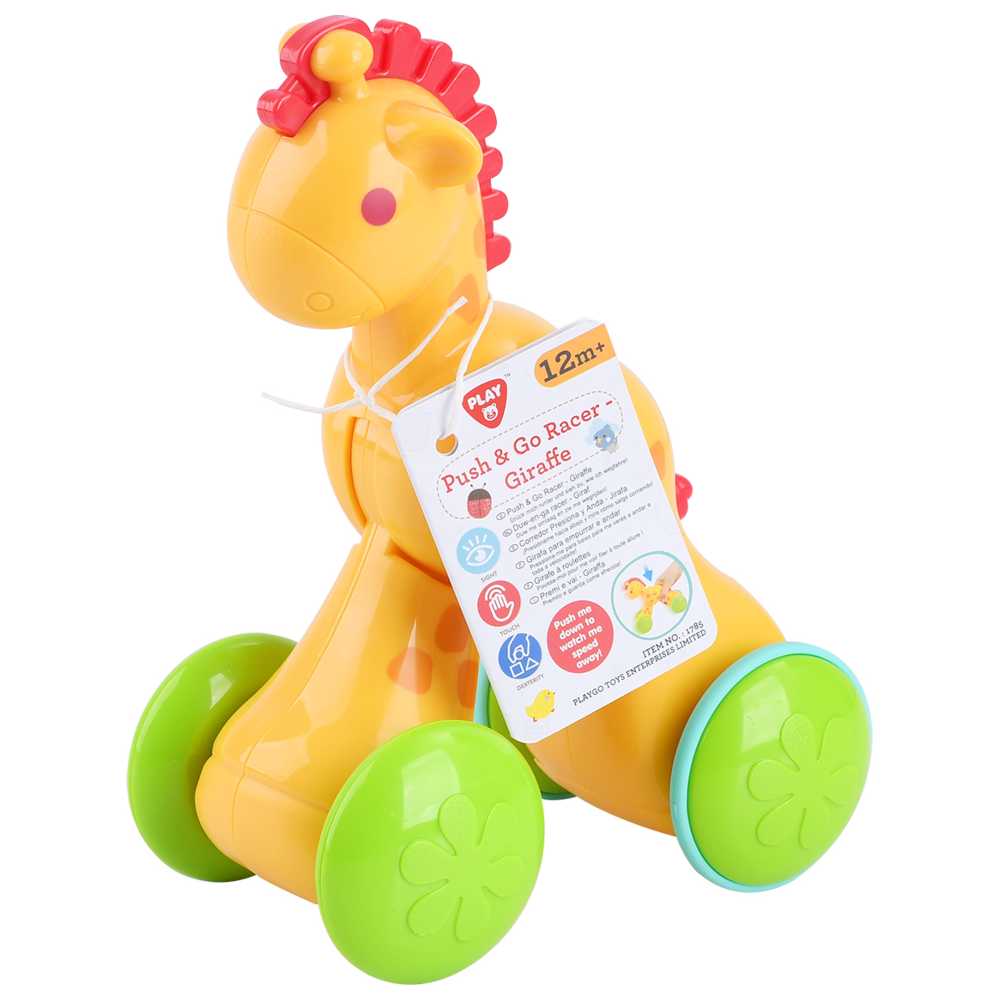 Playgo - Push & Go Racer Toy - Girrafe - Yellow