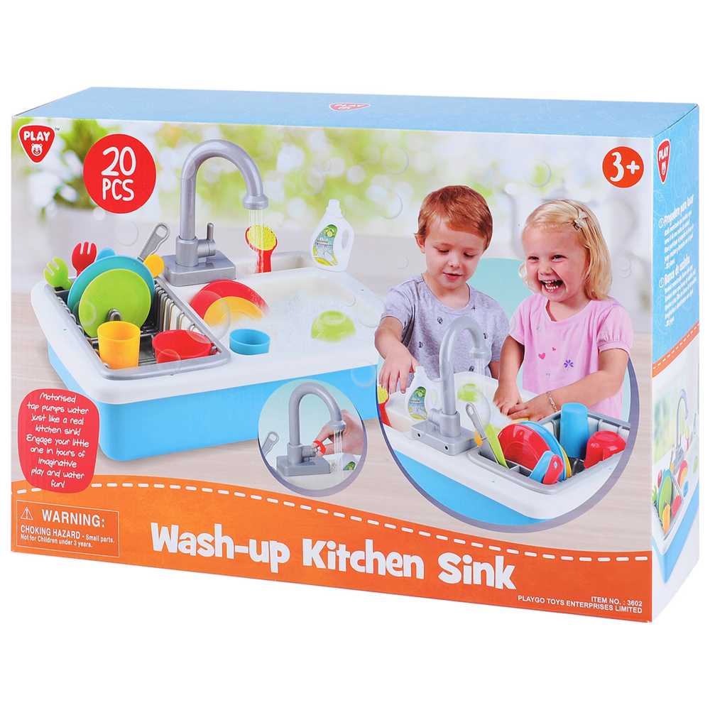 بلاي جو - مجموعة ألعاب غسل حوض المطبخ - ٢٠ قطعة