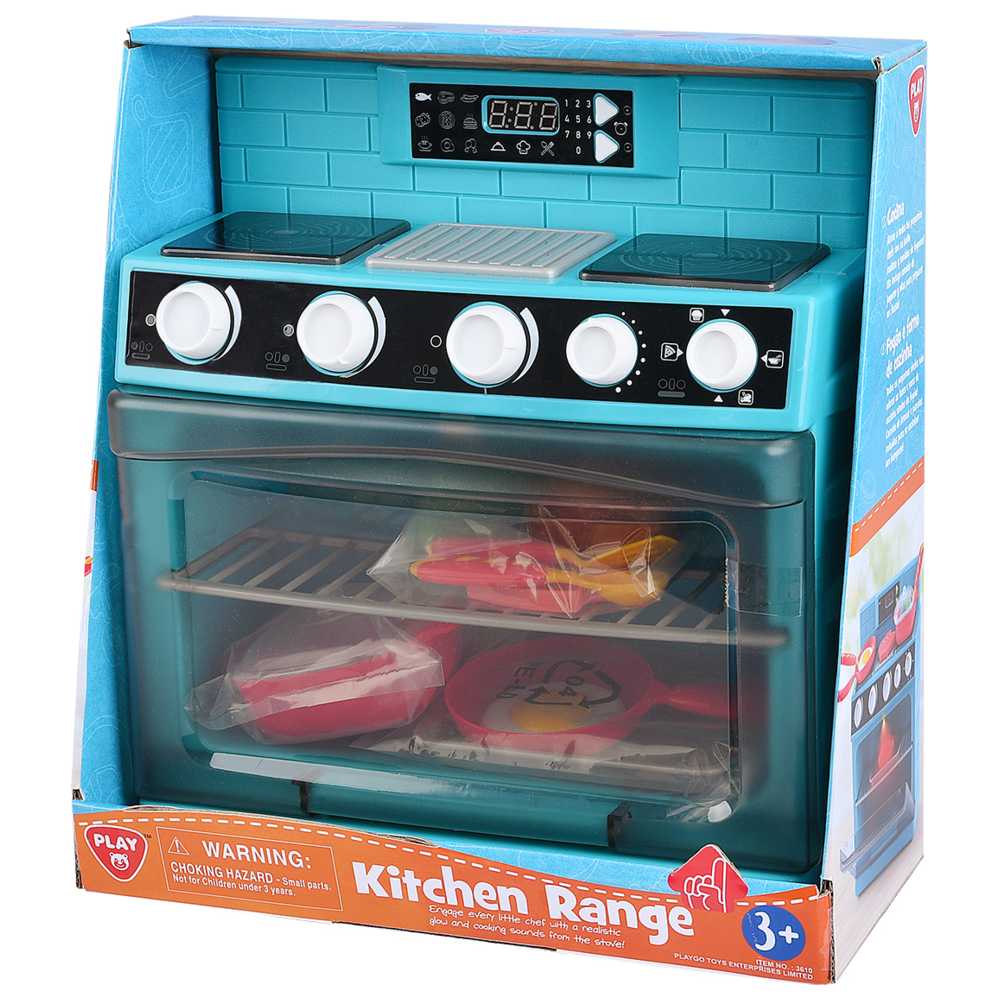 Playgo - Kitchen Range Playset - 10+ Pcs