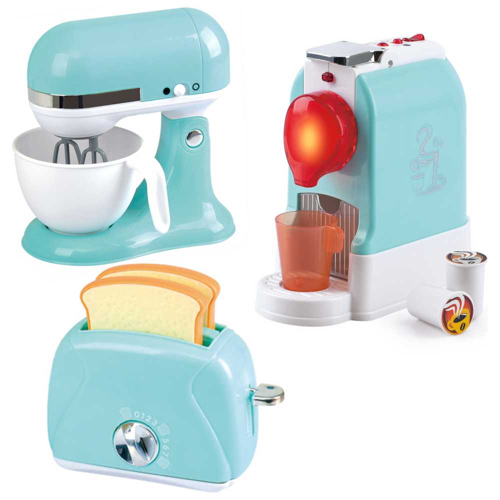 Playgo - Breakfast Kitchen Appliance Trio Set - Blue - 3 Pcs