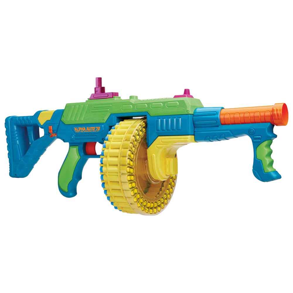ألعاب باز بي - مسدس إير ووريرز ألفا أوتو 72 مع سهام - 75 قطعة