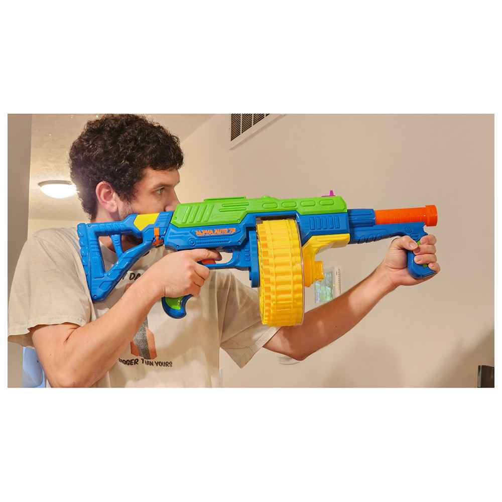 ألعاب باز بي - مسدس إير ووريرز ألفا أوتو 72 مع سهام - 75 قطعة