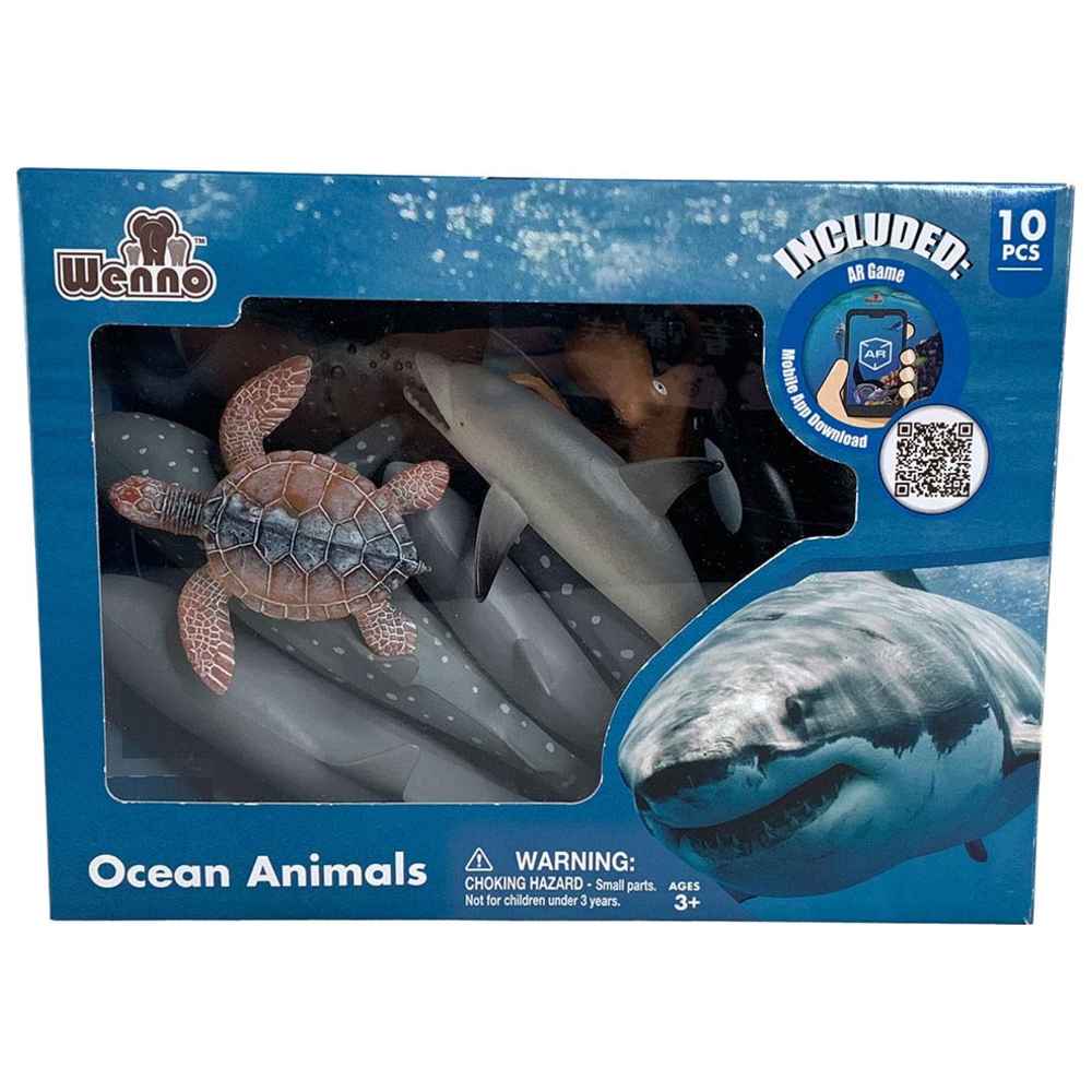 Wenno - Ocean Animals In Window Box - 10 Pcs