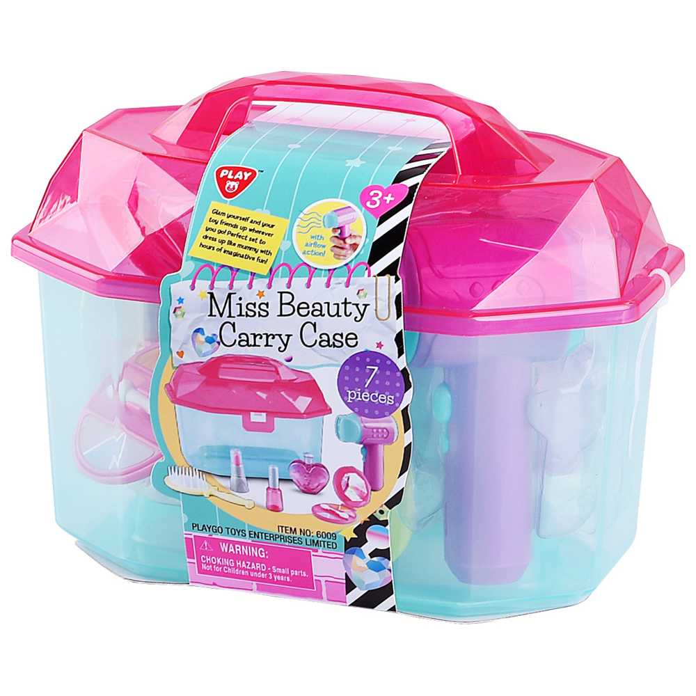 Playgo - Miss Beauty Carry Case Playset - 7 Pcs