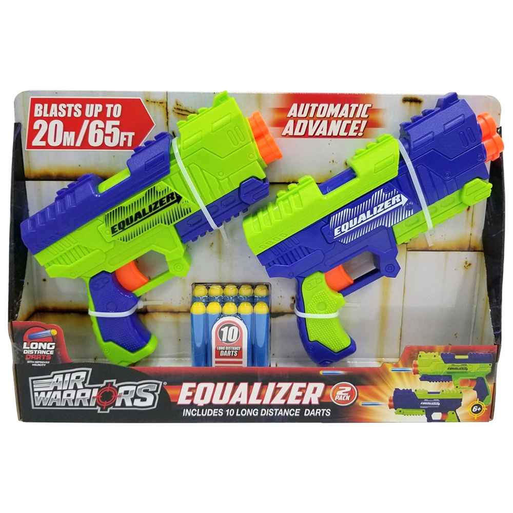 ألعاب باز بي - مسدس إير ووريرز إيكيولايزر مع سهام - 24 قطعة
