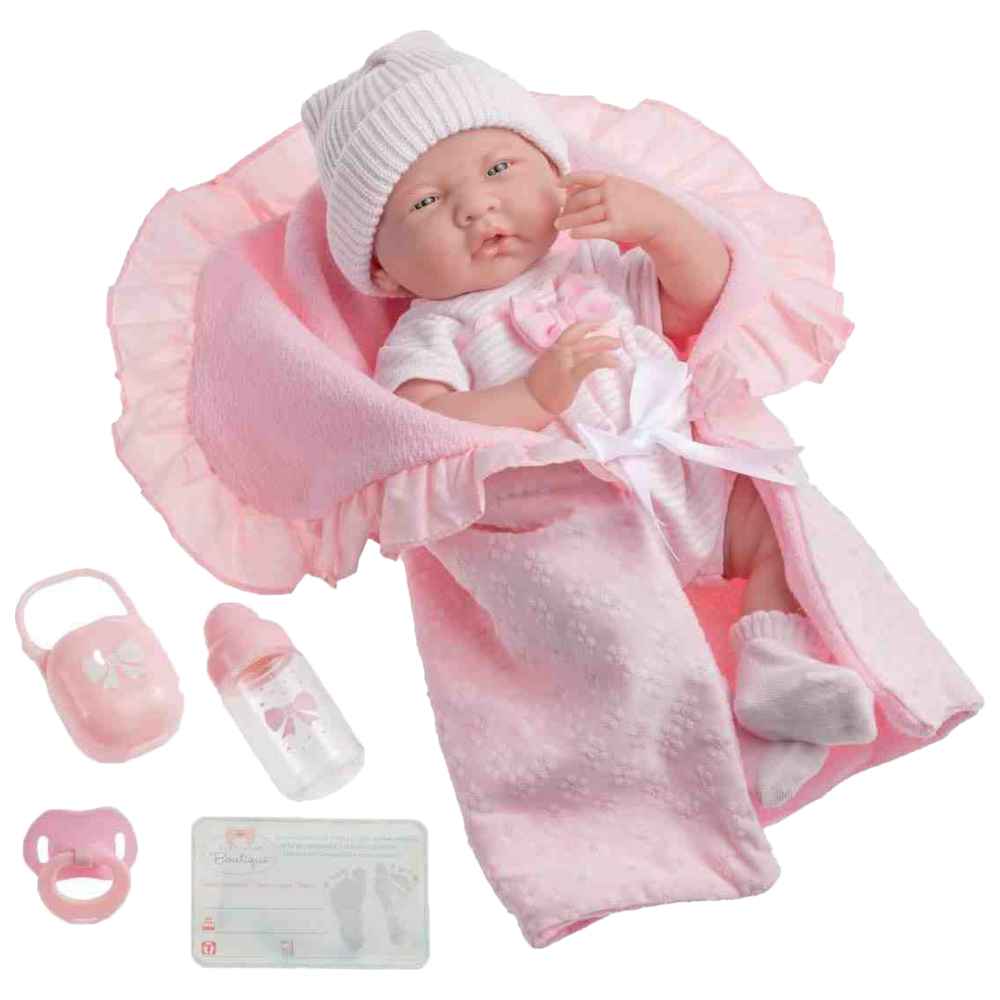 JC Toys - Berenguer Boutique Baby Doll Set - Pink - 8 Pcs