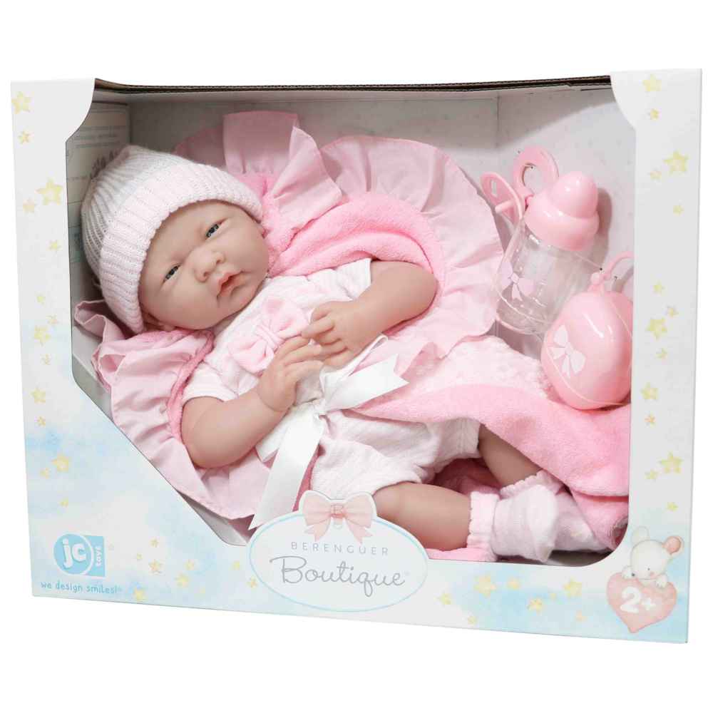 JC Toys - Berenguer Boutique Baby Doll Set - Pink - 8 Pcs