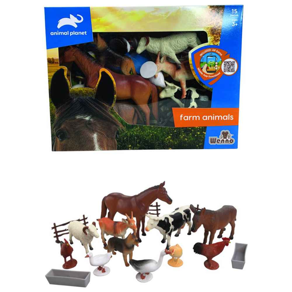 وينو - مجموعة لعب حيوانات المزرعة - 15 قطعة