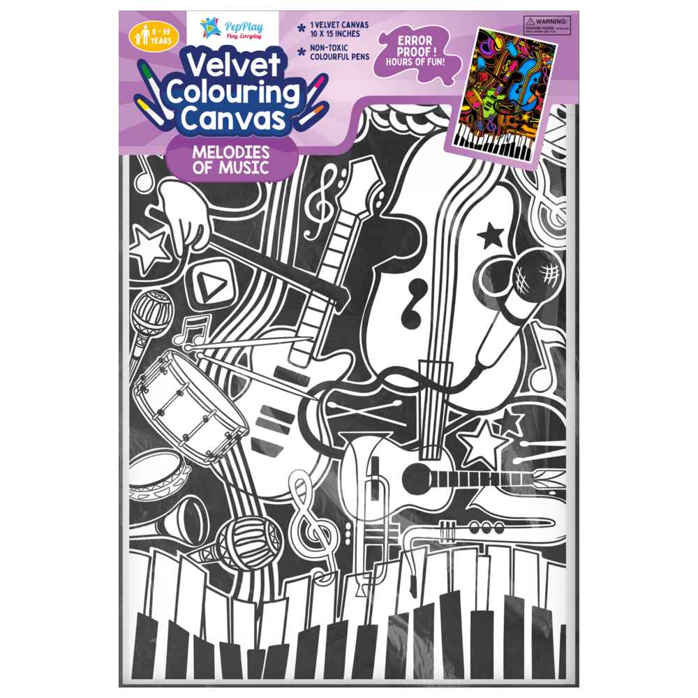 Pepplay - Melodies Of Music Velvet Colouring Canvas