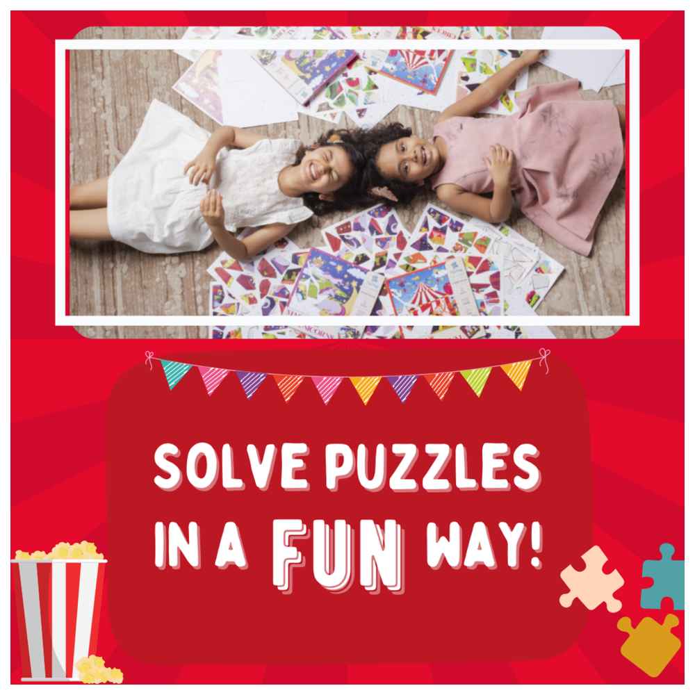 Pepplay - Circus Carnival Educational Sticker Puzzle - 5 Puzzles